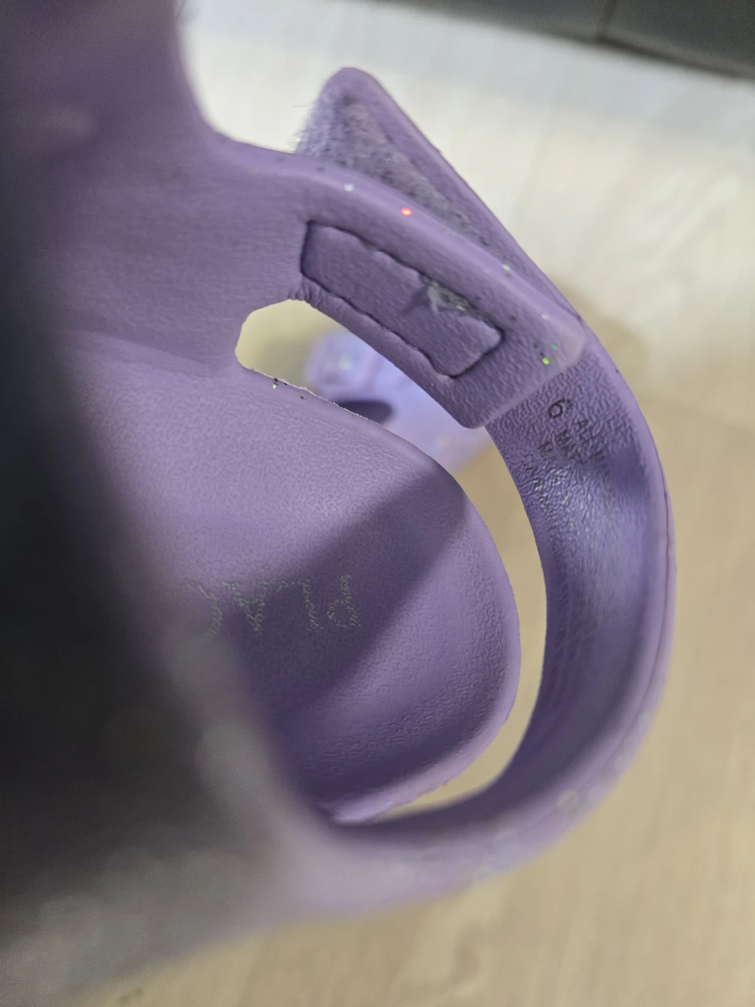 Size 6 Toddler Girls Glitter Buckle Slides - photo 2
