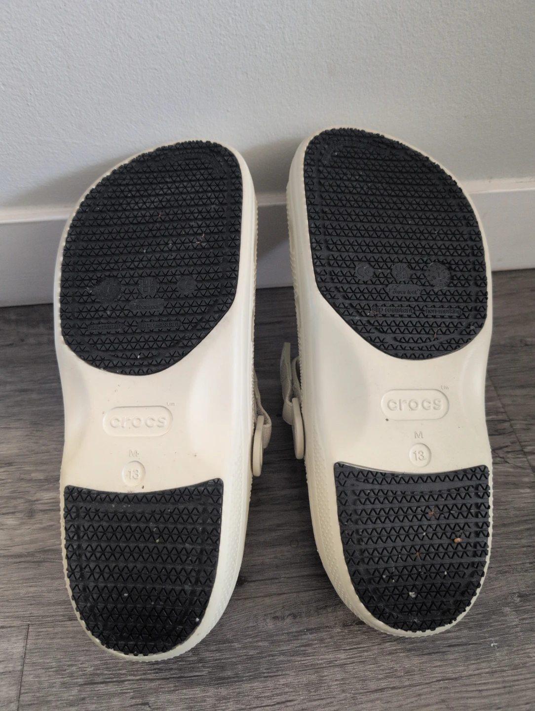 Crocs Size M/W 13 Work Clogs Cream - photo 5