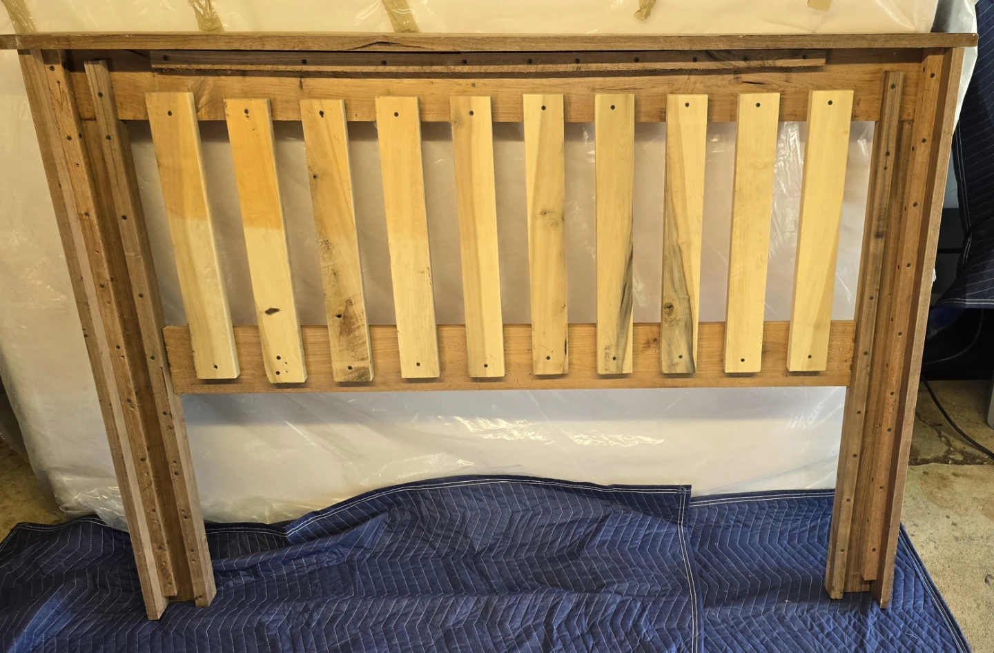 Solid Wood Rustic Headboard Queen - photo 5
