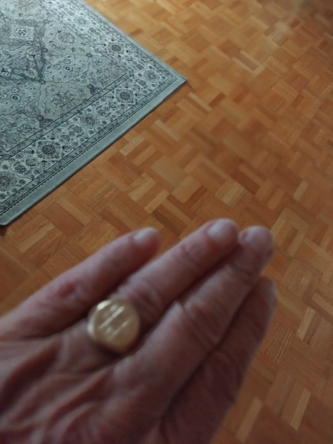 10 k Gold coloured signet ring - photo 3