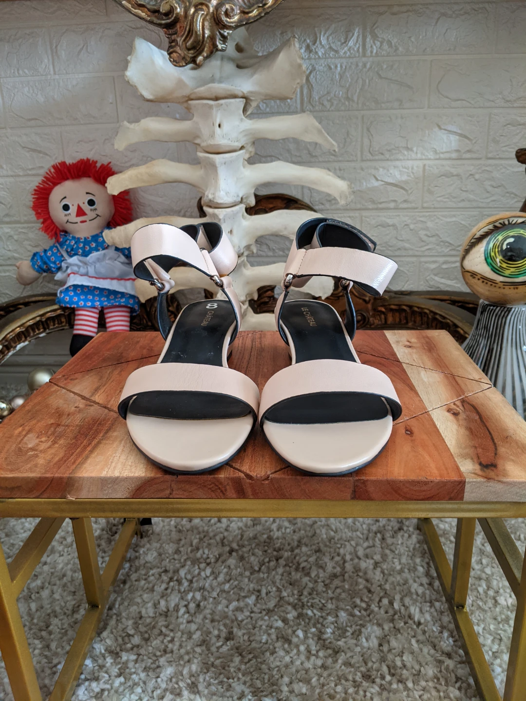 Le Château Nude  Wedge Sandals Size 8