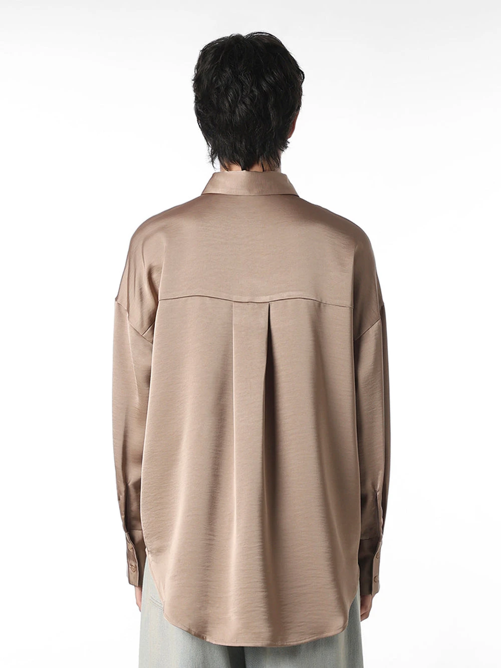 ONLY Women's Satin Button-Up Shirt - Taupe XS - photo 2