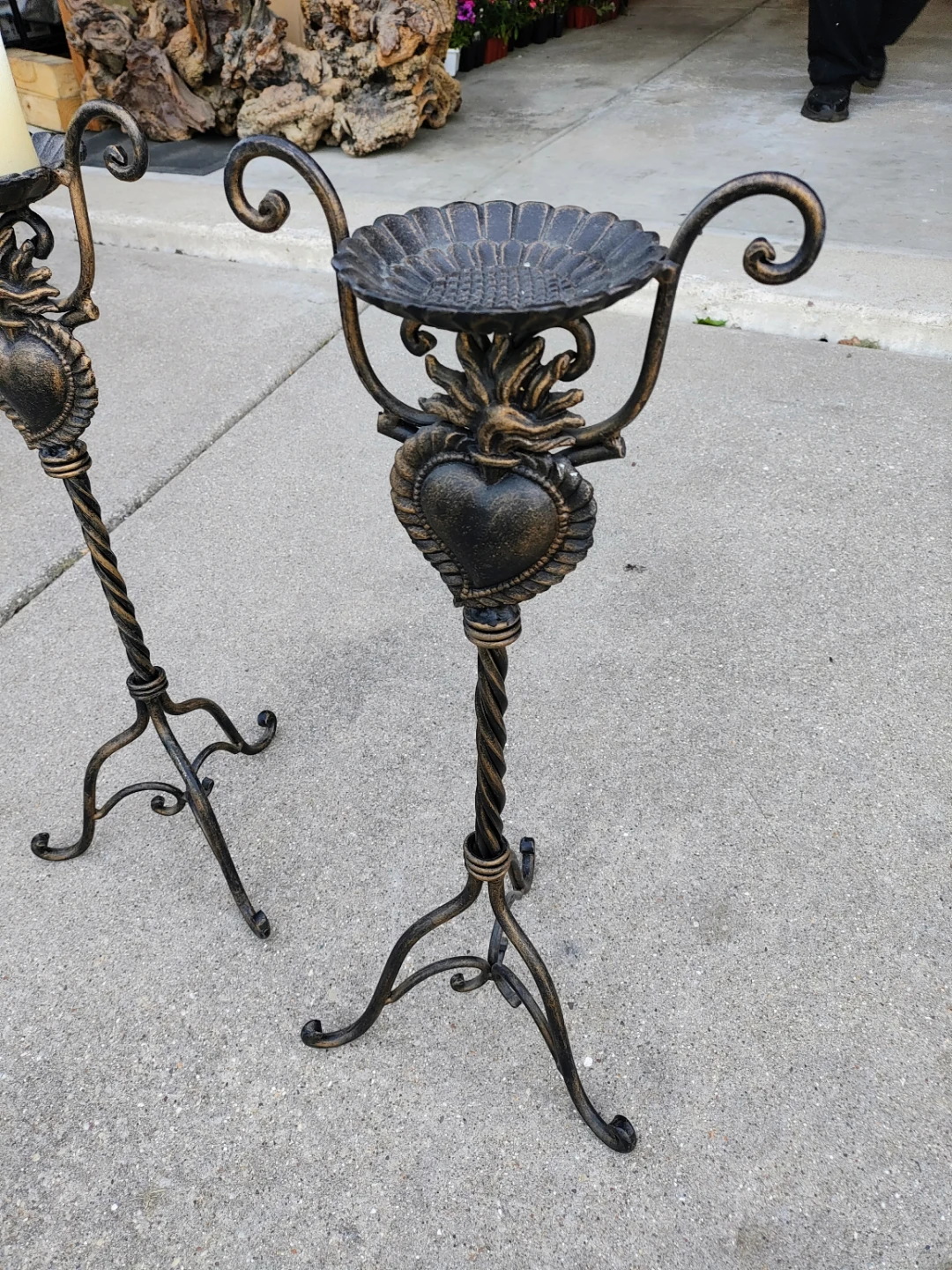 Decorative Wrought Iron Style Candle Holders – Set of 2 - photo 3
