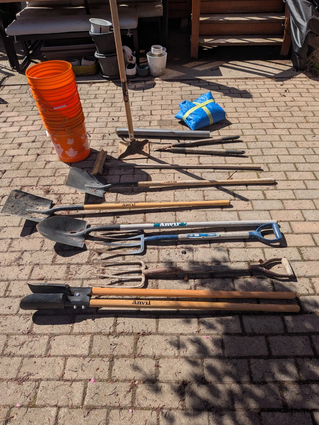 Assorted Garden Tools - Shovels, Forks, & More