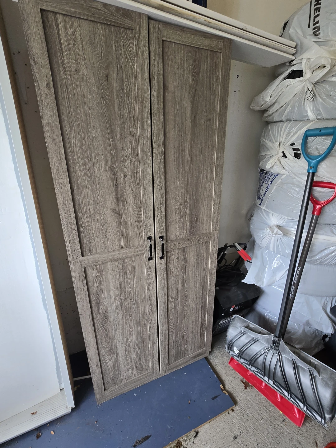 Woodgrain Double Door Storage Cabinet