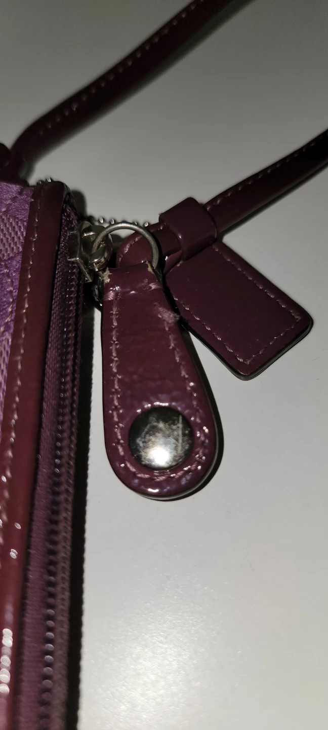 Coach Wristlet Purple Signature C Pouch - photo 4