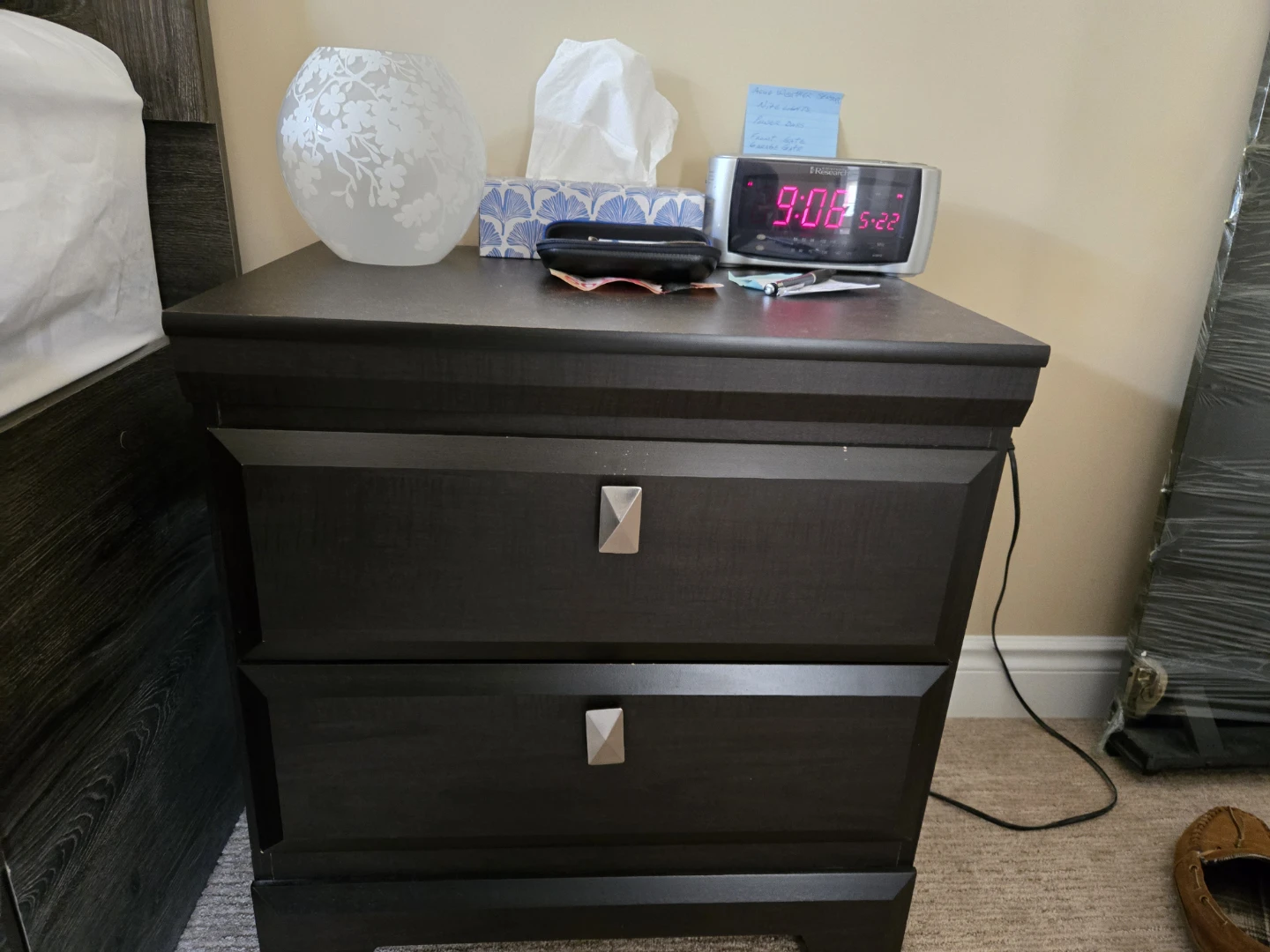 Dark Wood Dresser with 6 Drawers & Bedside tables - photo 5