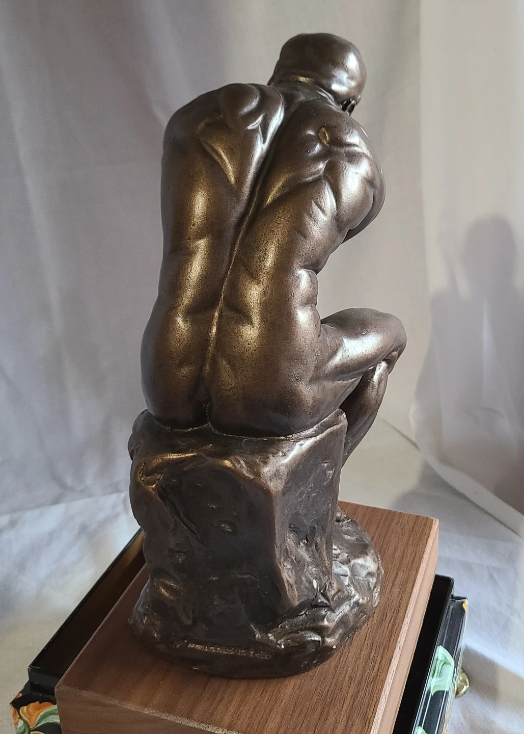 Austin Sculpture The Thinker Small Bronze Statue - photo 4