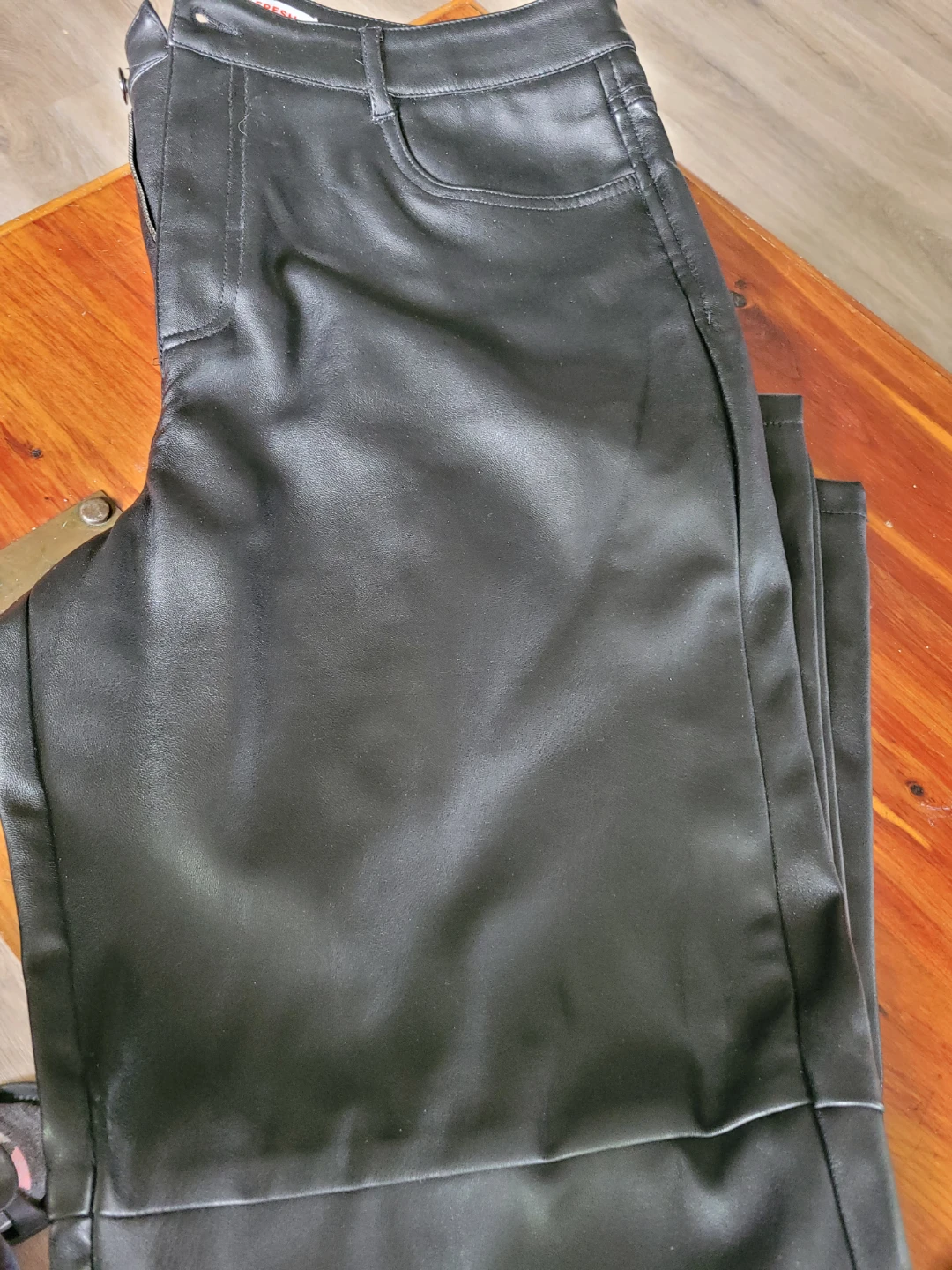 Joe Fresh Black Faux Leather Pants Size 12 - photo 2