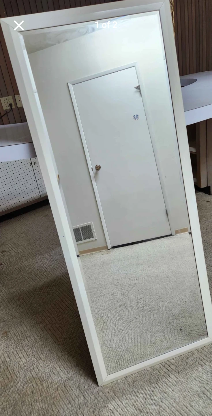 White Framed Wall Mirror