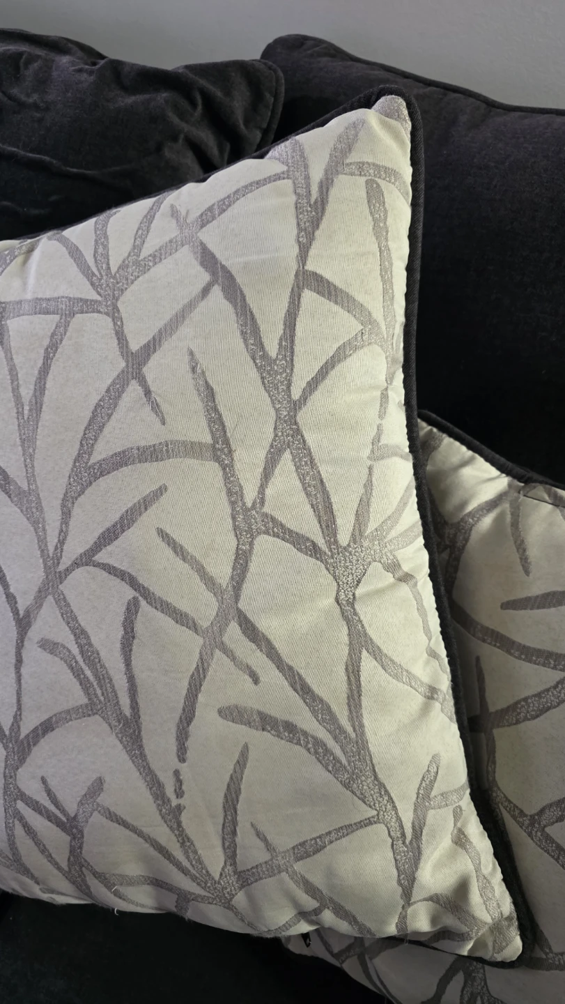 Dark Grey Sofa with Accent Pillows - photo 3