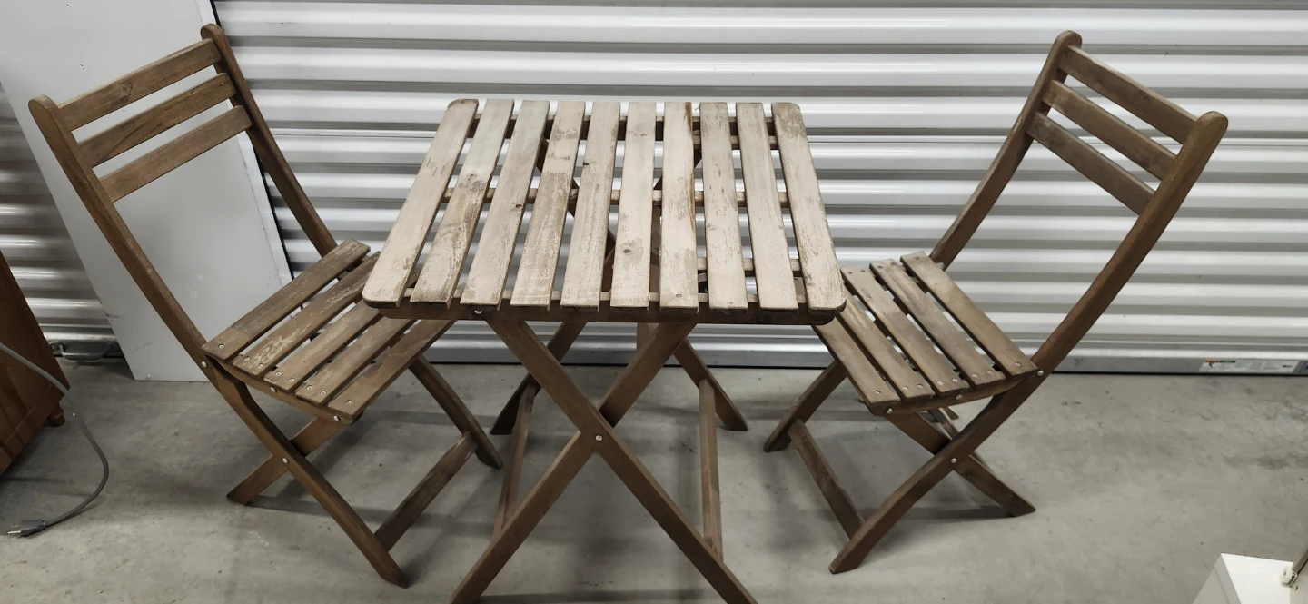 Ikea outdoor foldable table with 2 chairs - photo 2
