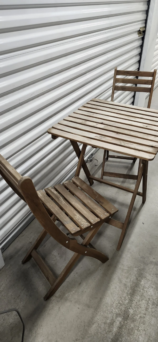 Ikea outdoor foldable table with 2 chairs - photo 3