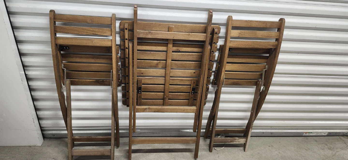 Ikea outdoor foldable table with 2 chairs - photo 4