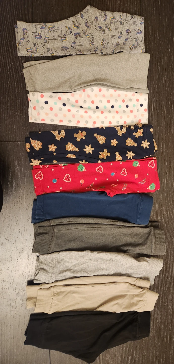 Bundle of 10 Pairs of Kids' Pants. 6-12 months like new