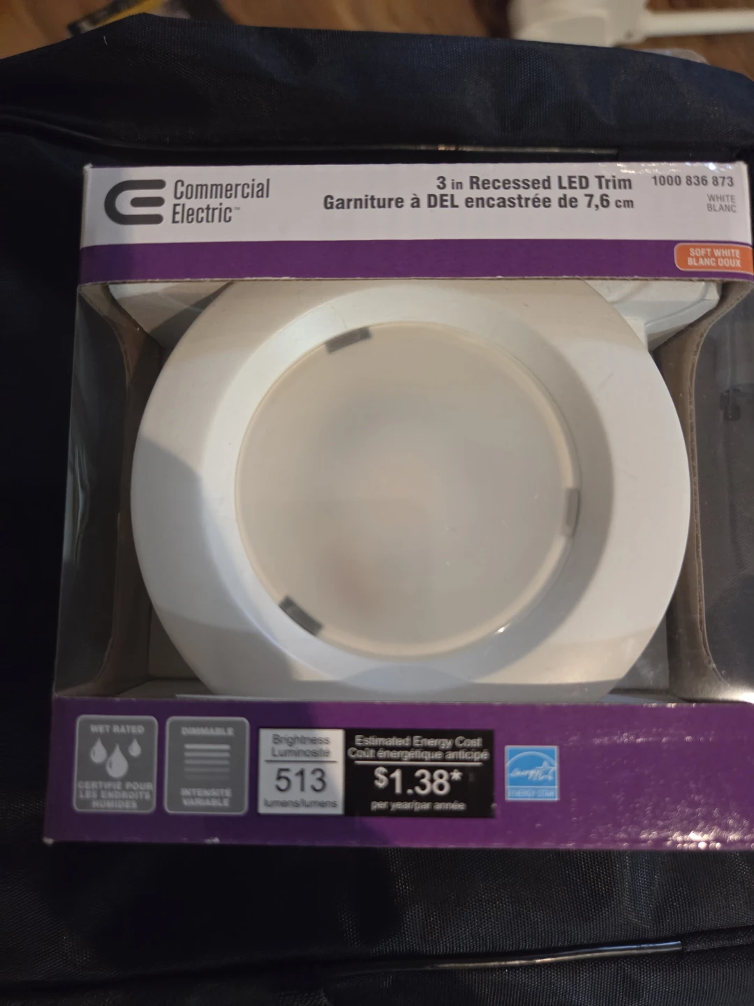 Commercial Electric 3 in Recessed LED Trim - Soft White