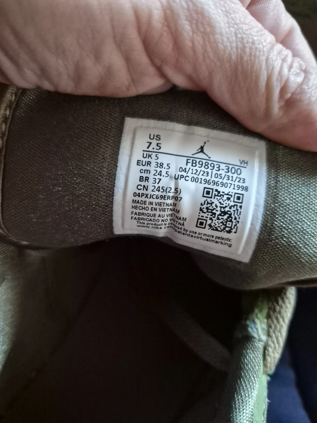Jordan 1 Mid SE 'Light Olive' US 7.5 - photo 2