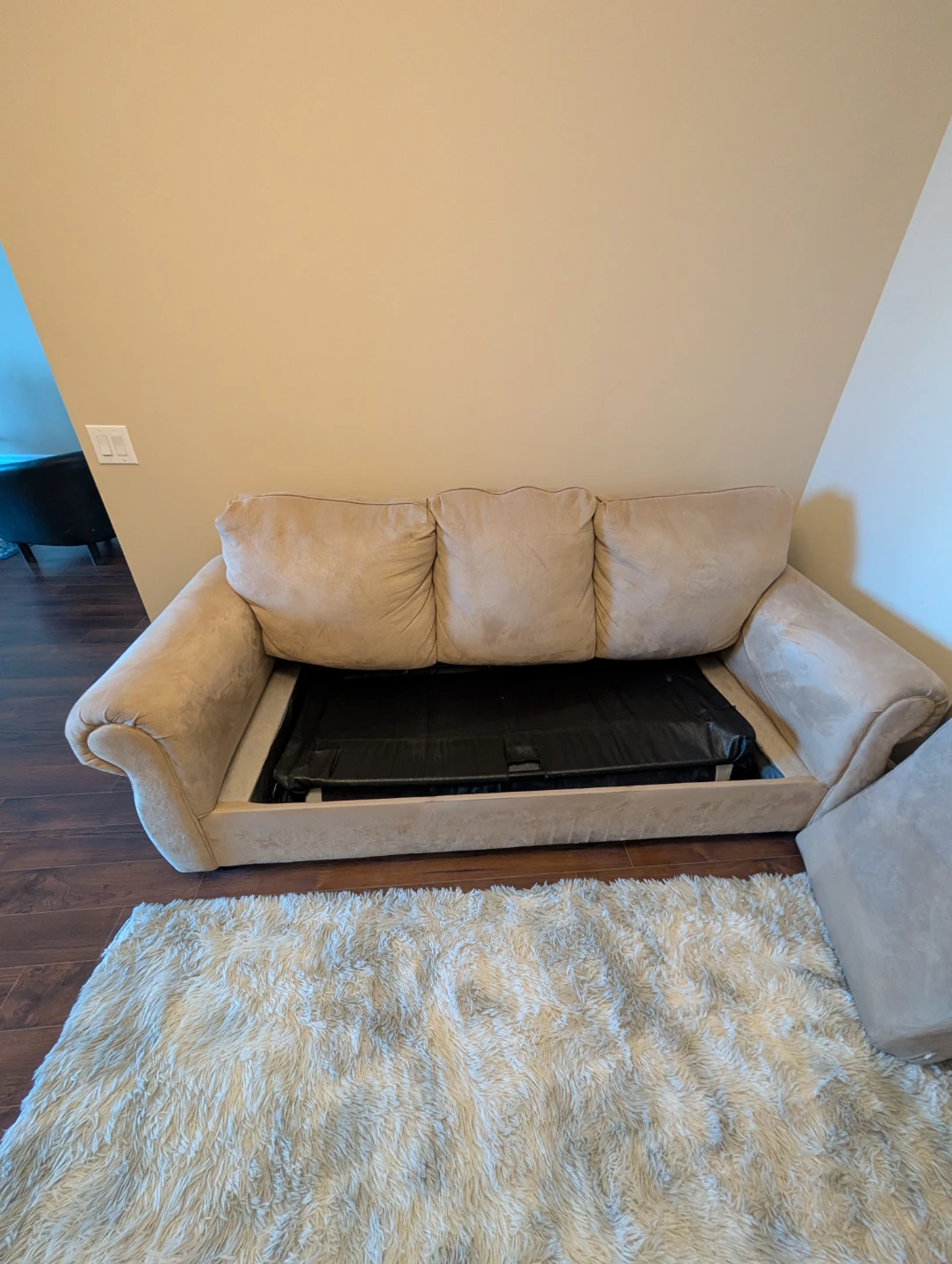 Beige Sofa with pull out bed - photo 3