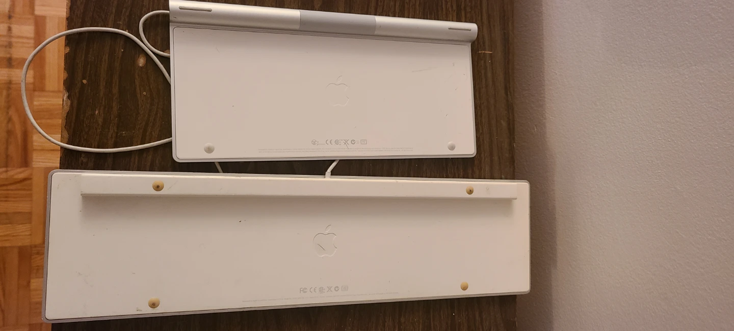 Apple keyboard wireless wired white computer MacBook pc - photo 2