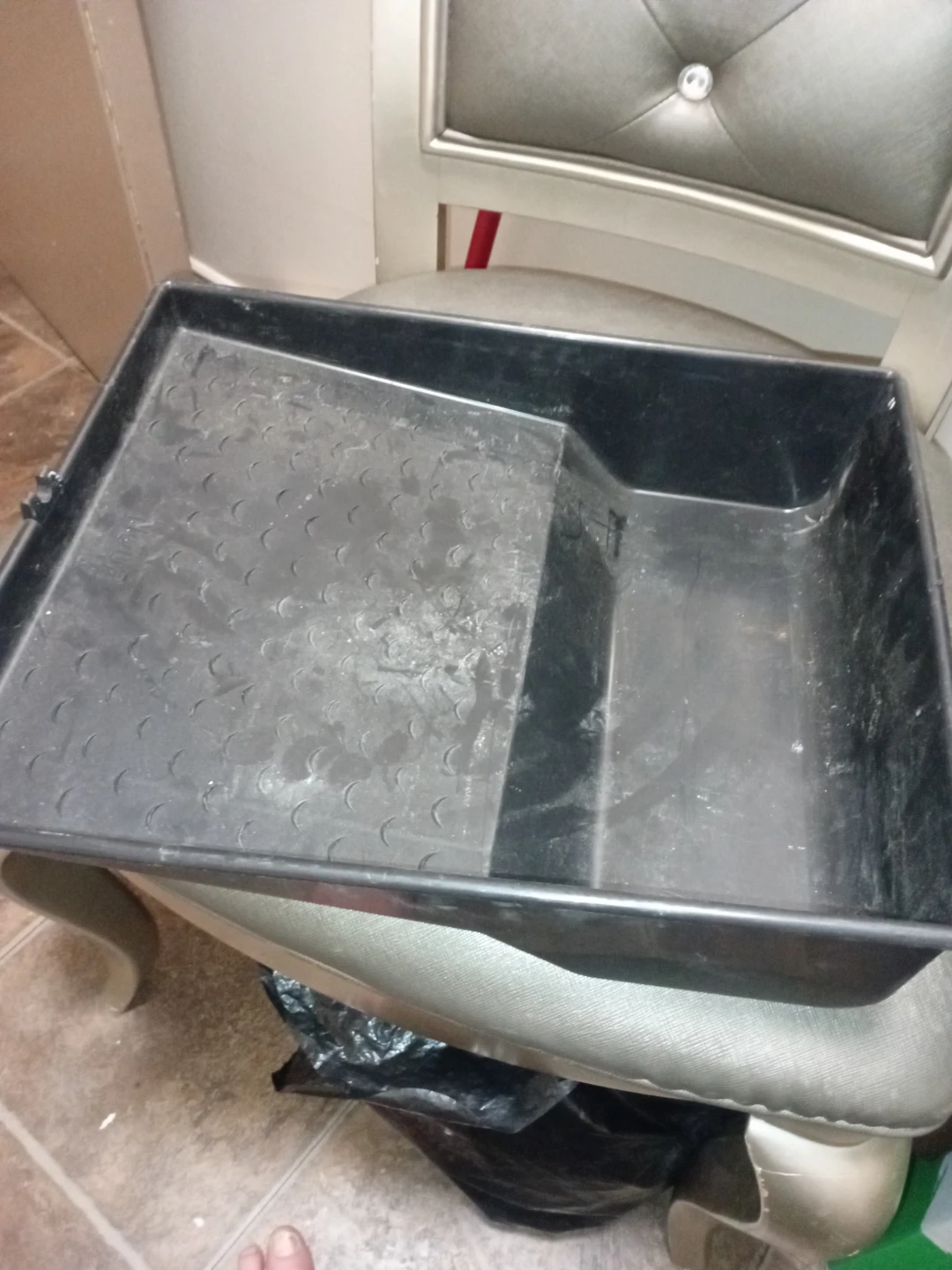 Black Plastic Paint Tray