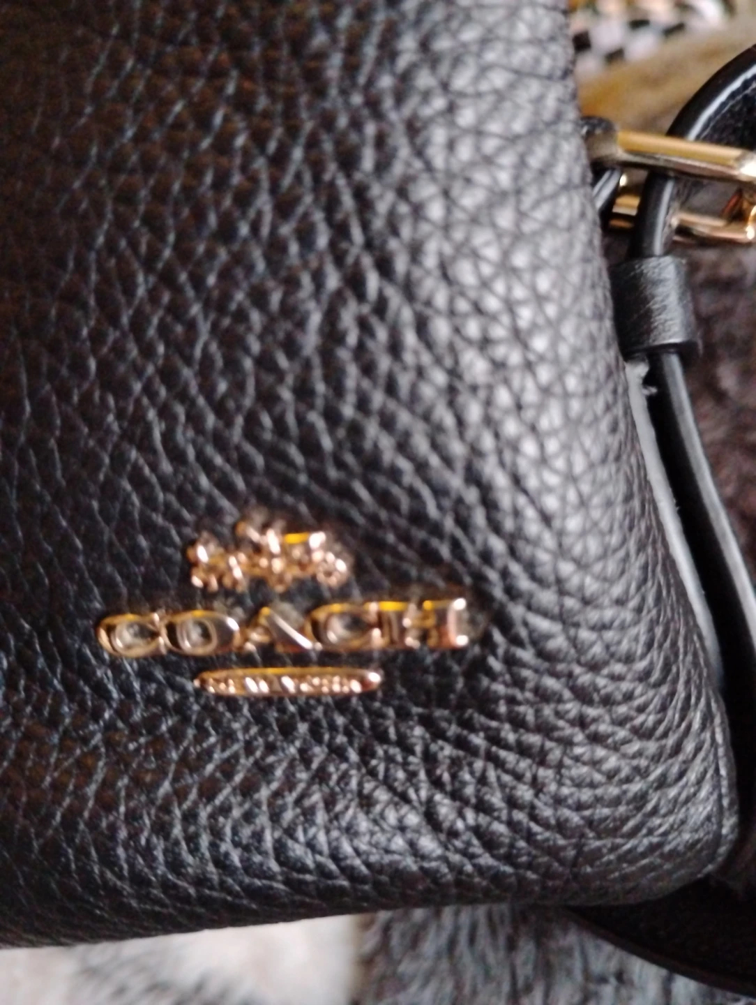 Coach Black Pebbled Leather Backpack Purse - photo 3
