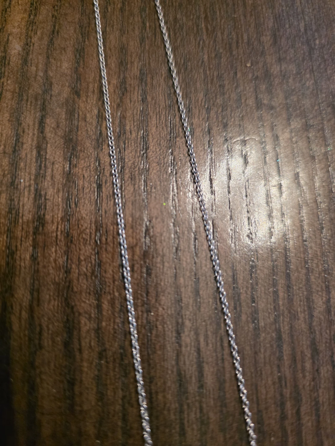925 Sterling Silver chain with 5 Diamond pendant 18" - photo 4