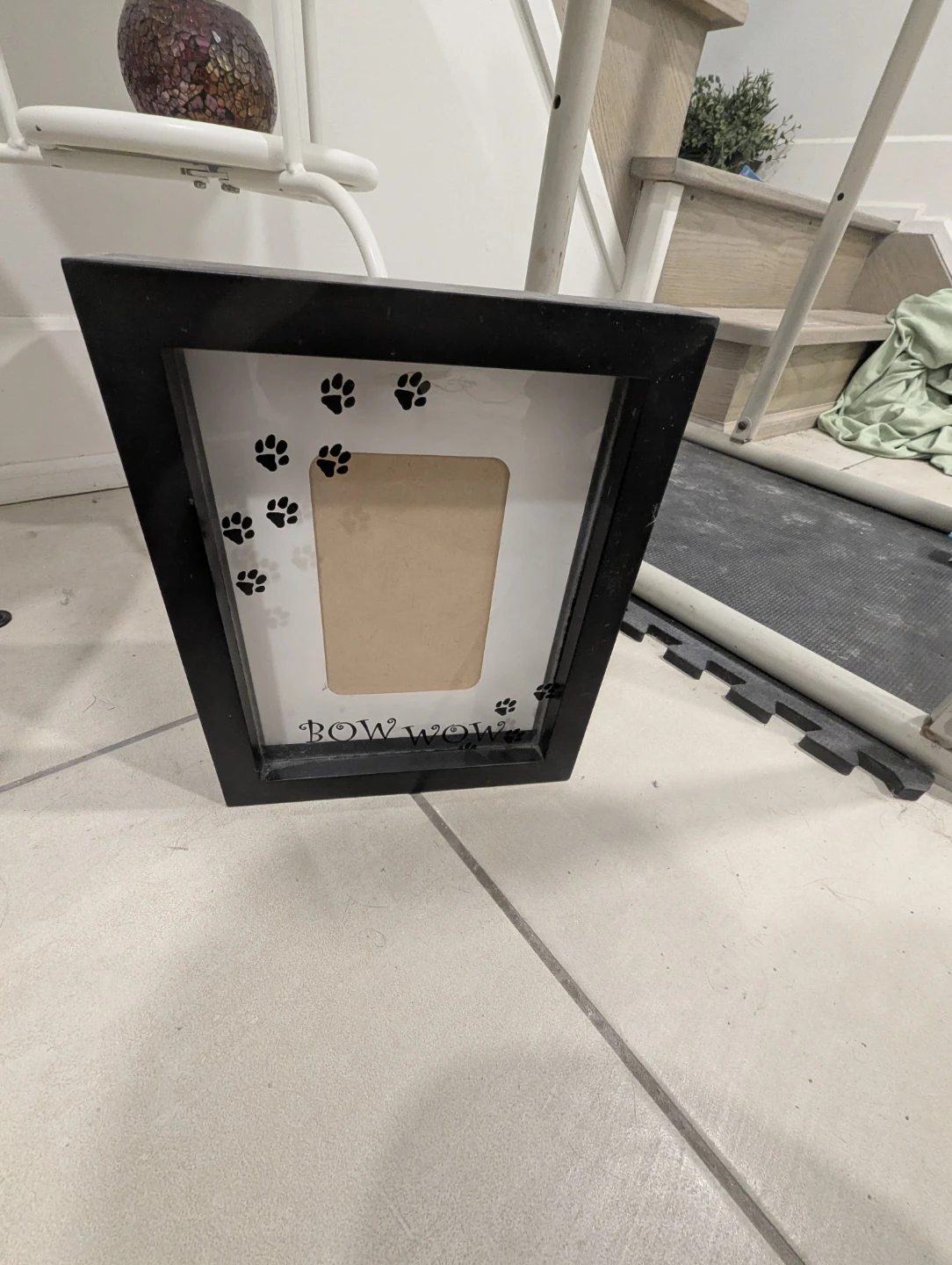 Black "Bow Wow" Photo Frame