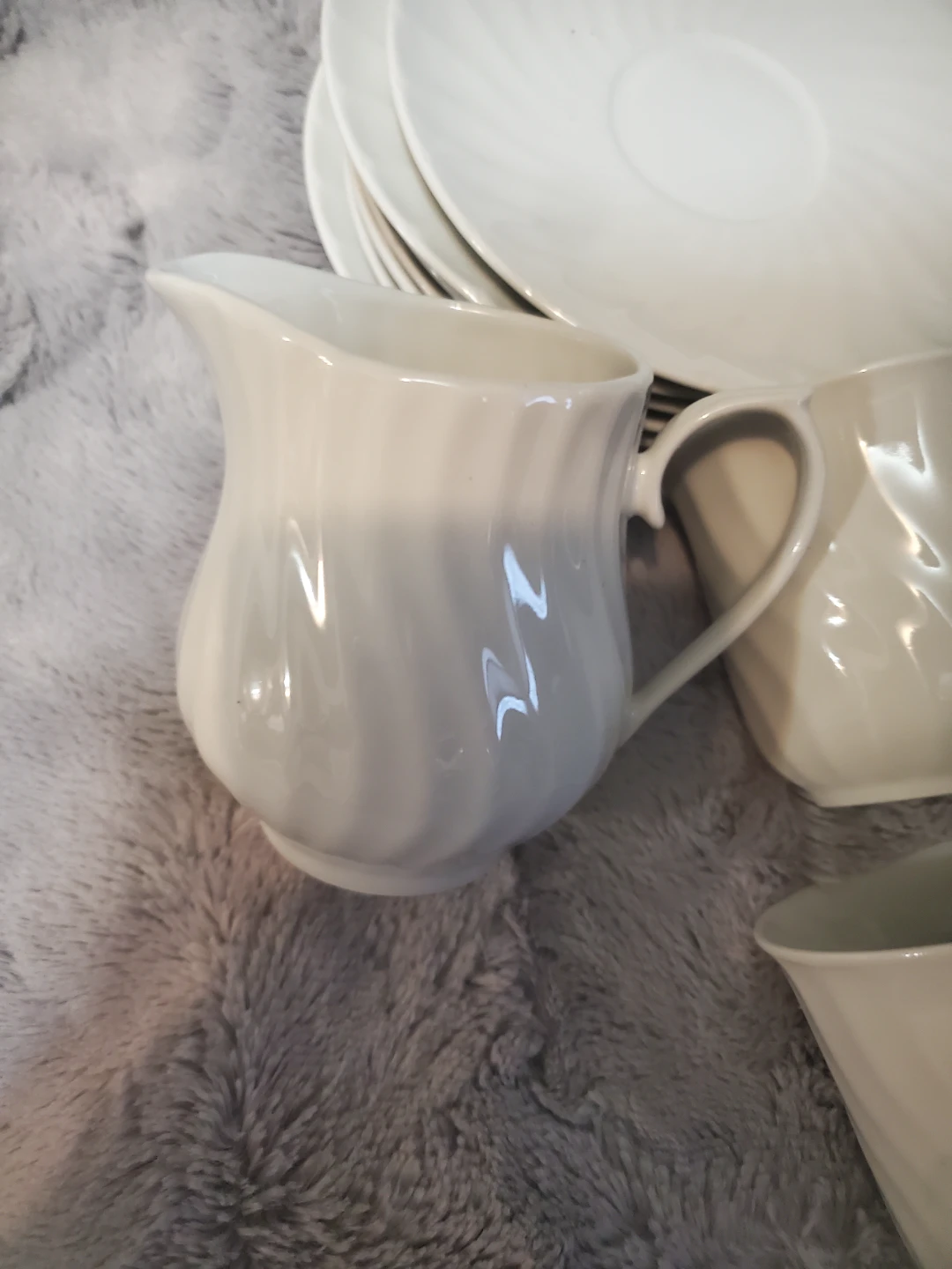 Ceramic Coffee Cup & Saucer Set with Sugar Bowl and Creamer - photo 2