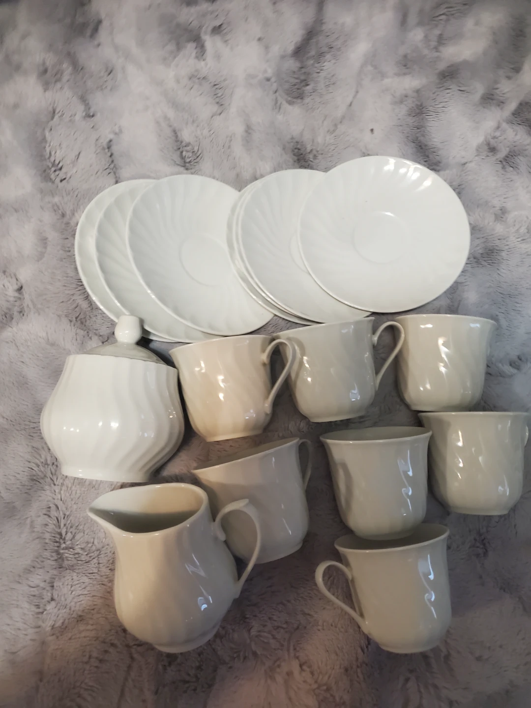 Ceramic Coffee Cup & Saucer Set with Sugar Bowl and Creamer - photo 4
