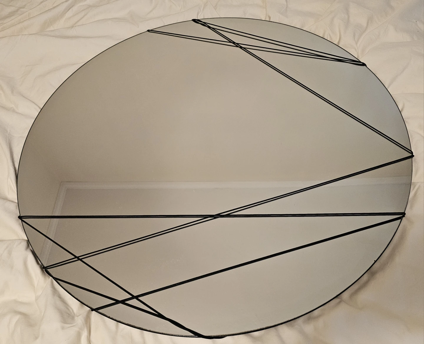 Modern round wall mirror. 31" - photo 4