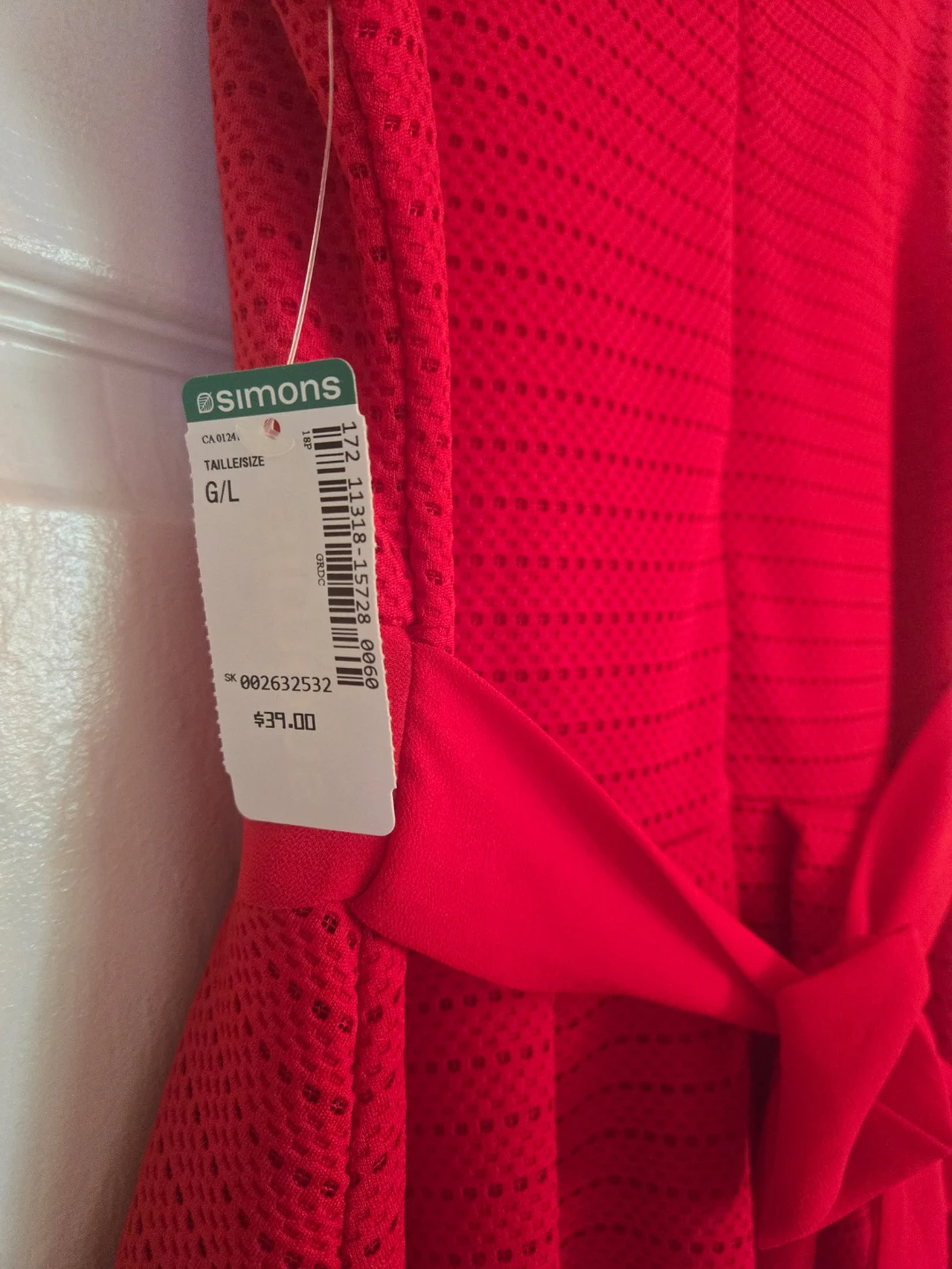 Simons Red, Pink and Black Textured cap sleeve Dresses - photo 3