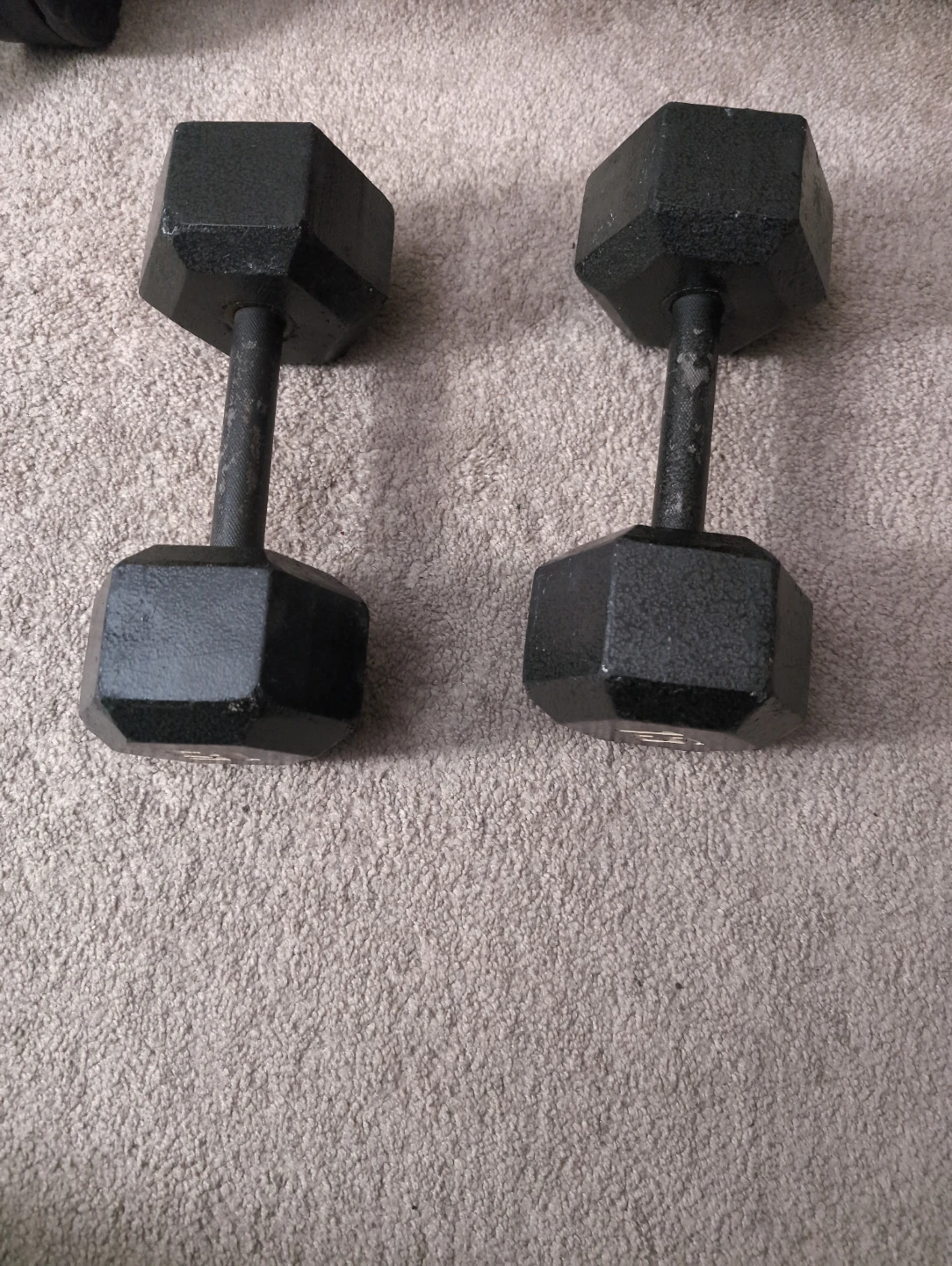 Pair of 15 lb Hex Dumbbells - photo 2