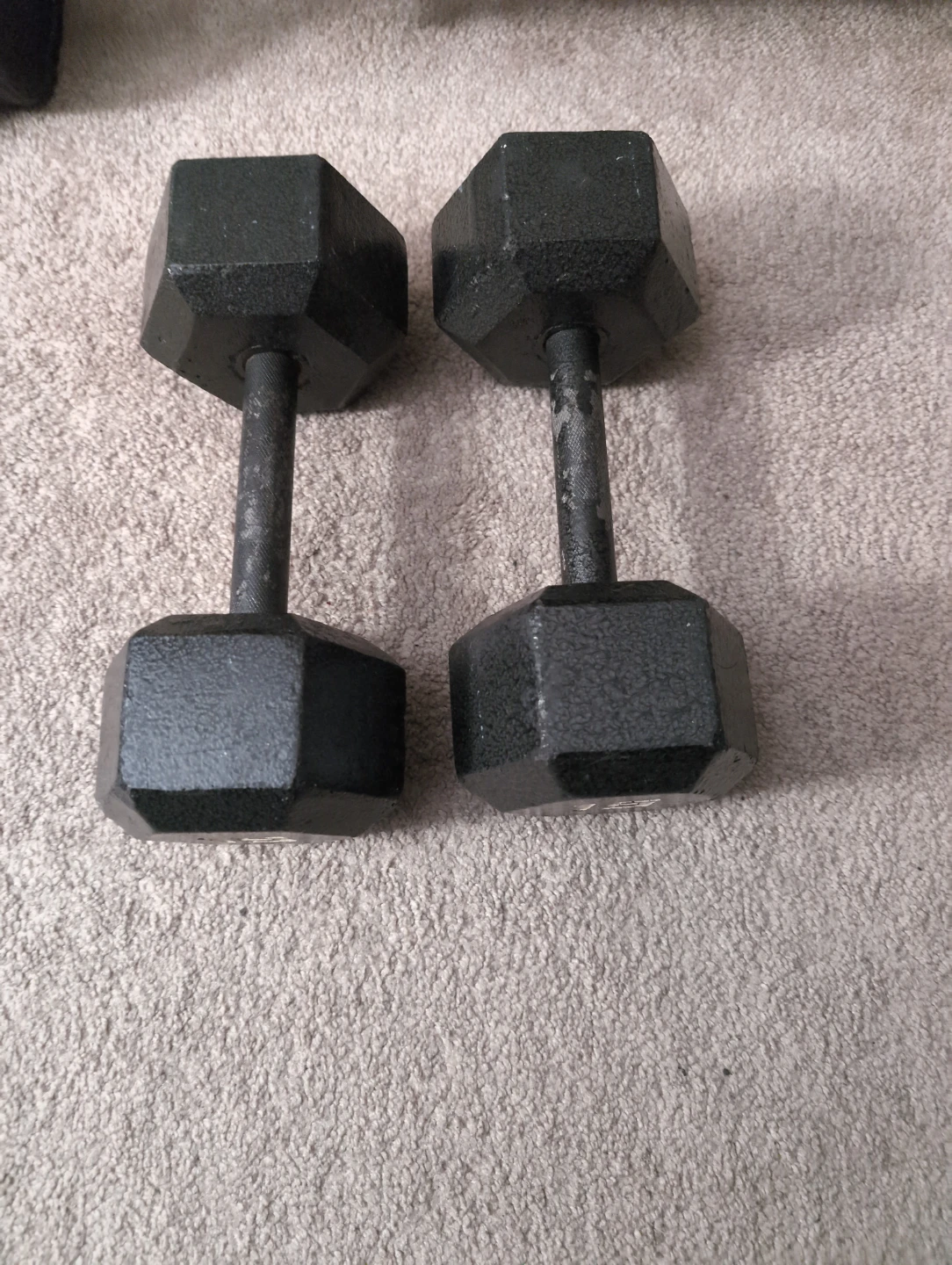 Pair of 15 lb Hex Dumbbells - photo 3