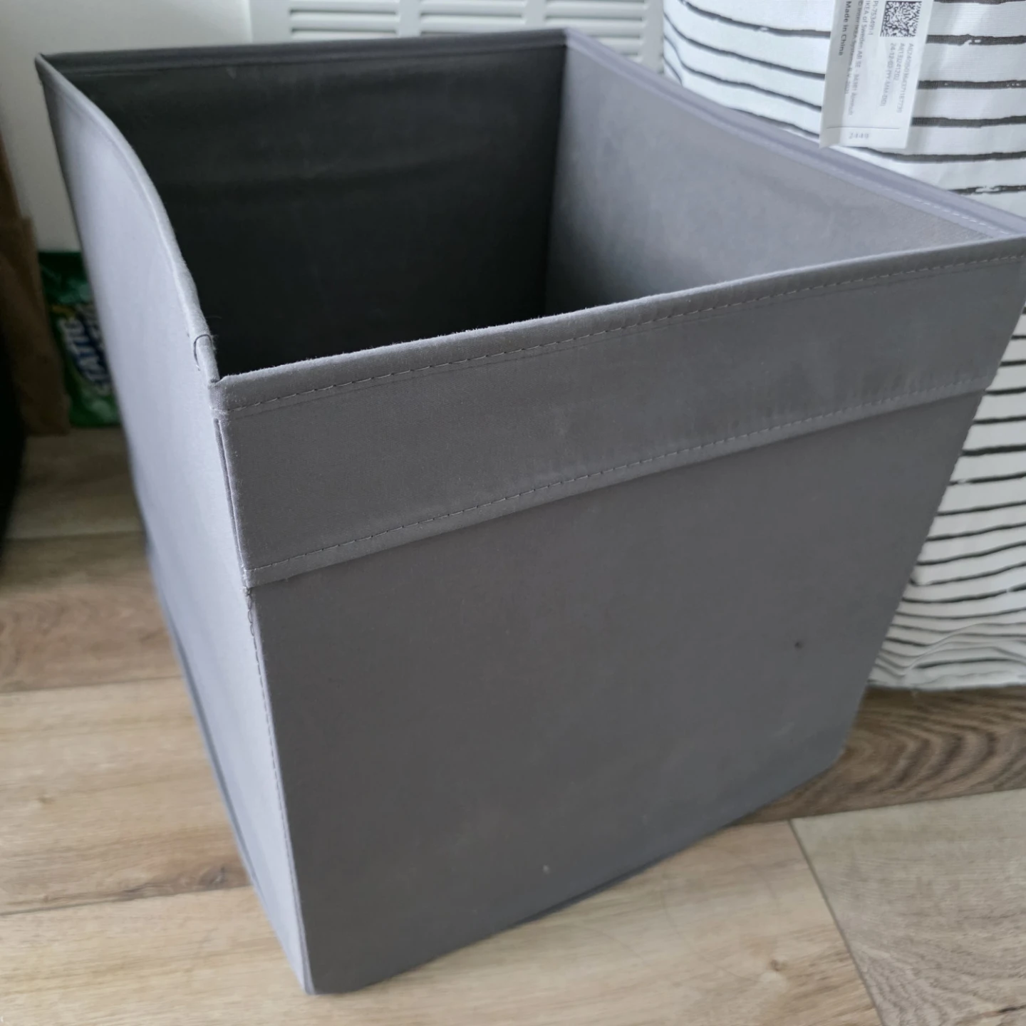 Grey Fabric Storage Bin - photo 2