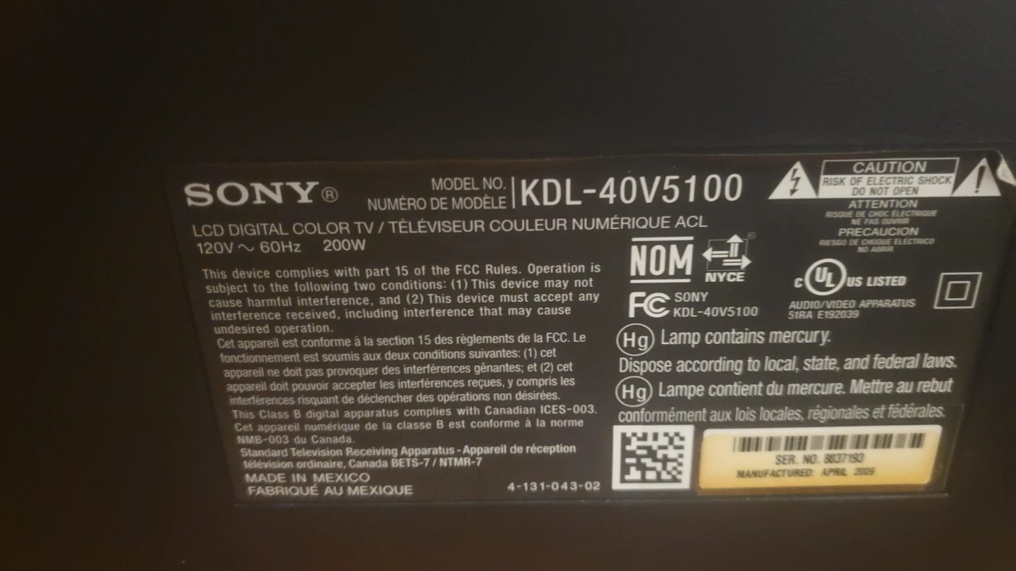 Sony Flat Screen TV - photo 3