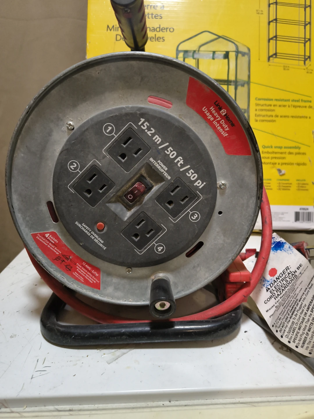 Heavy Duty Cord Reel with 50ft Extension Cord - photo 2