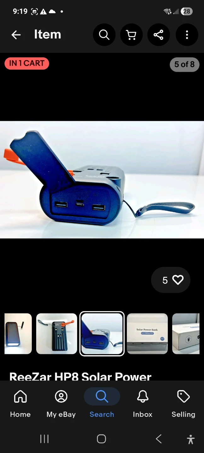 ReeZar HP8 Solar Power Bank 61200mAh - photo 3