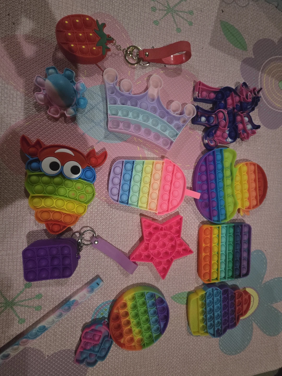 Assorted Pop It Fidget Toys - Rainbow & Shapes
