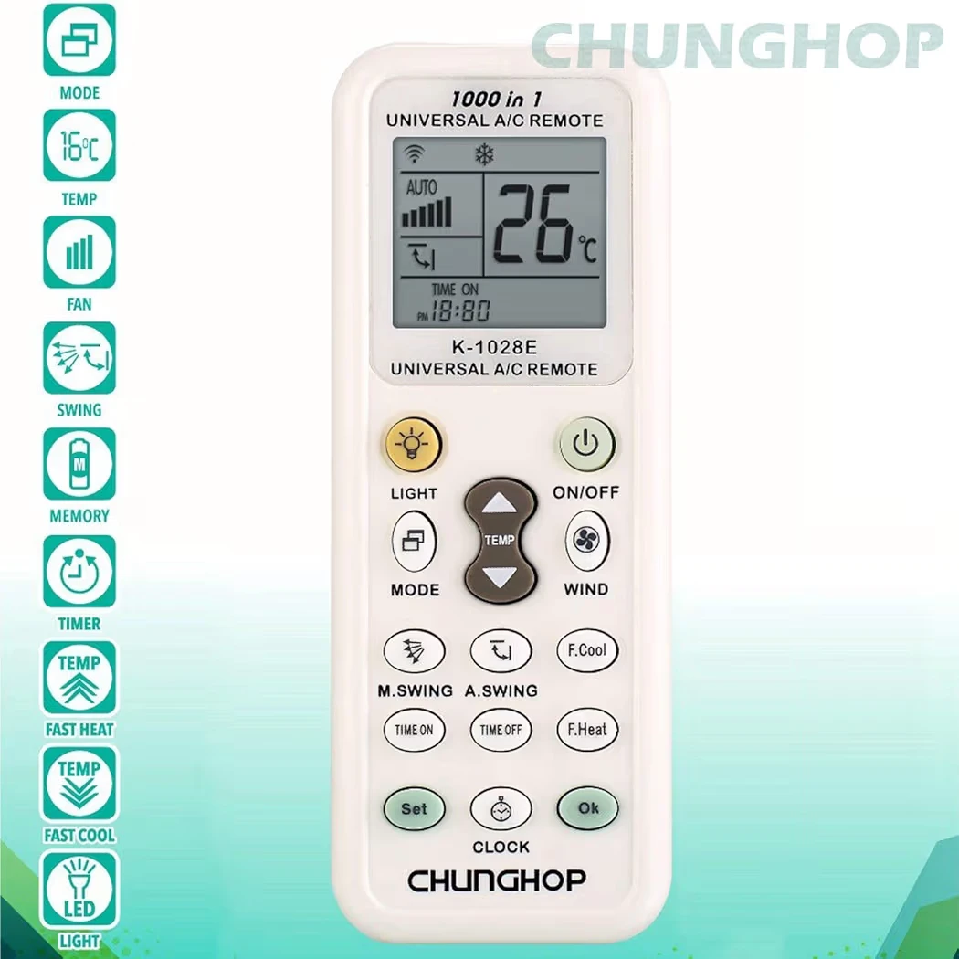 Universal AC Remote Control K-1028E for LG Samsung Midea Toshiba