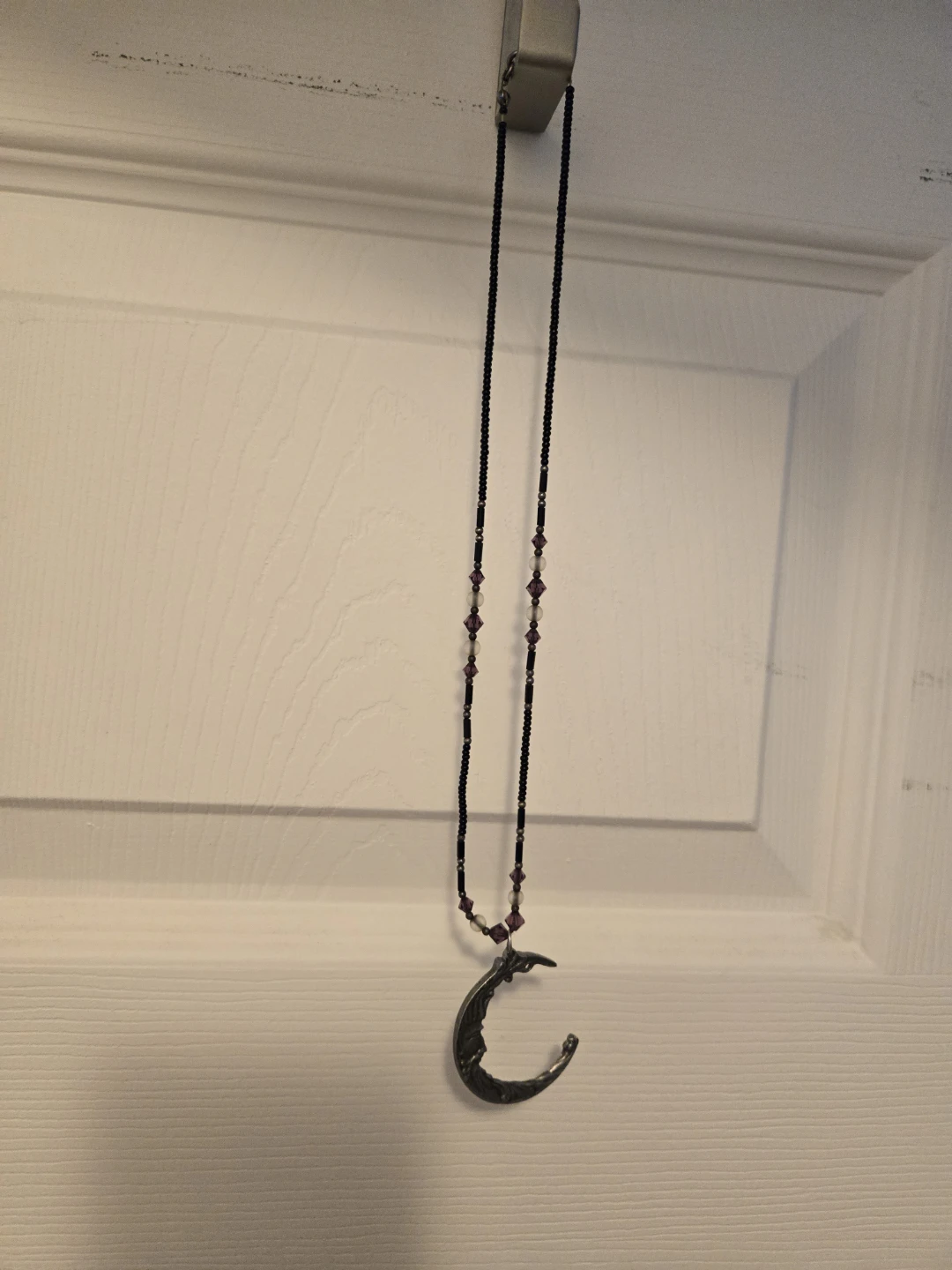 🥕  Celestial Moon Pendant Necklace with Beads - photo 3