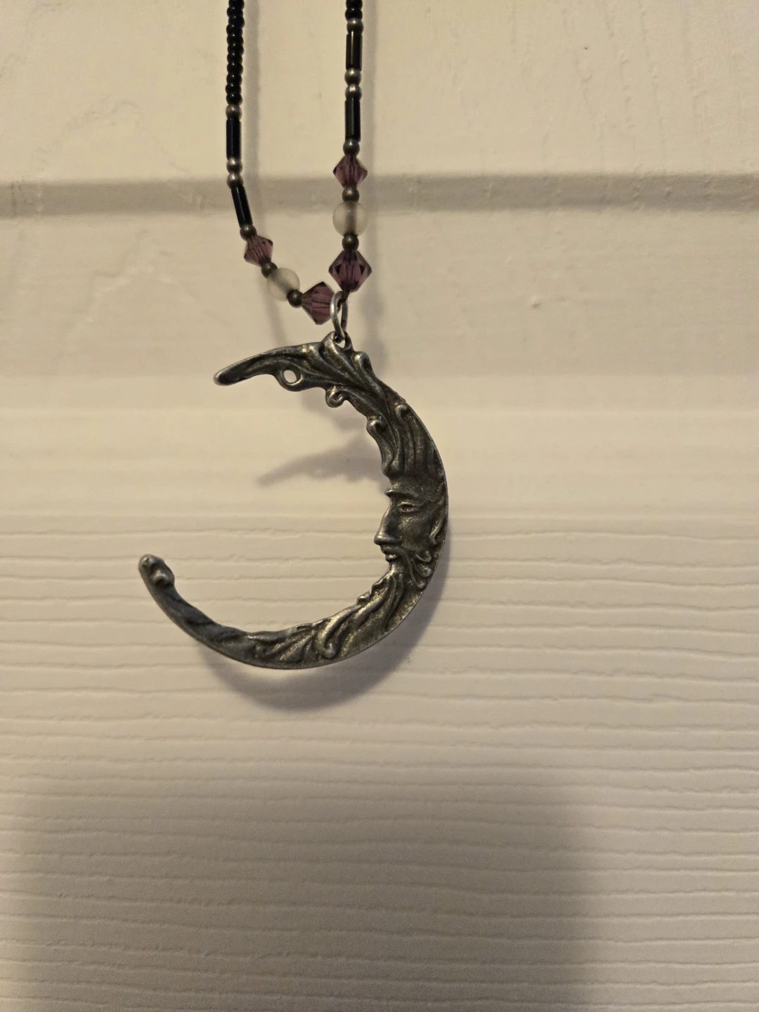 🥕  Celestial Moon Pendant Necklace with Beads - photo 4