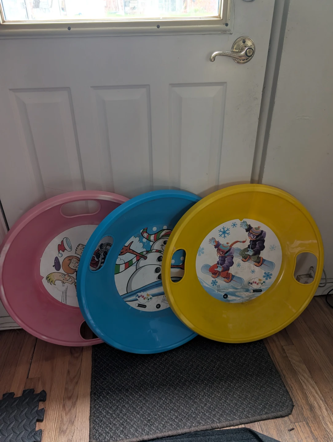 Set of 3 Round Snow Sleds