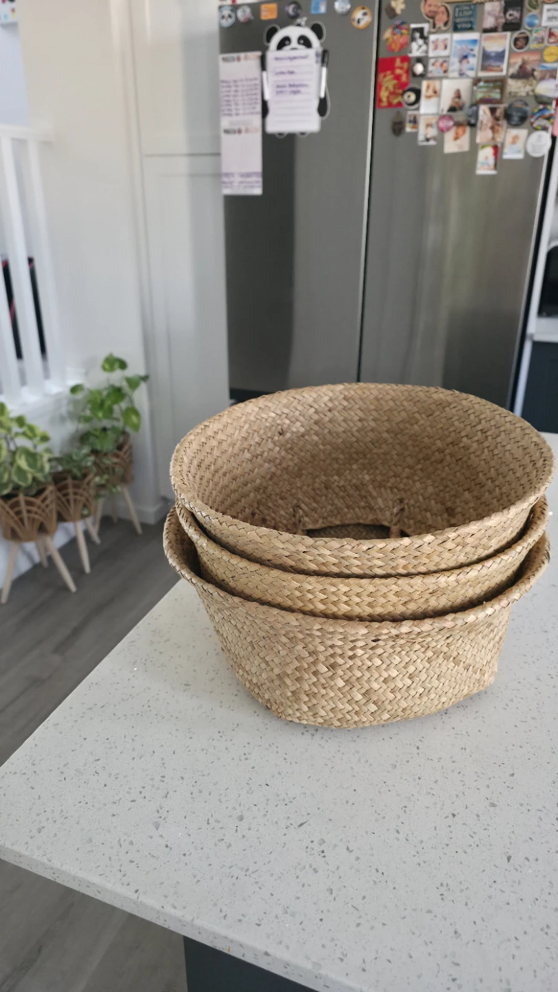 Set of 3 Woven Seagrass Baskets - photo 4