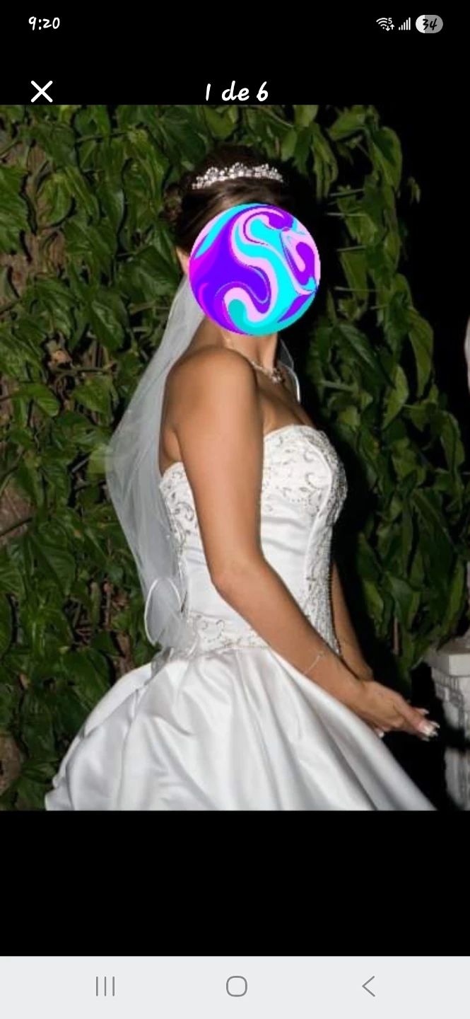White Wedding Dress with Veil