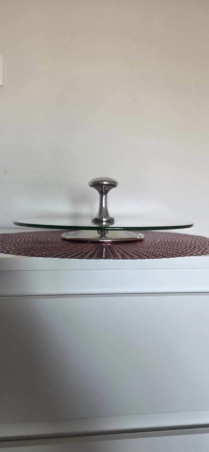 Glass and silver cheese tray - photo 2