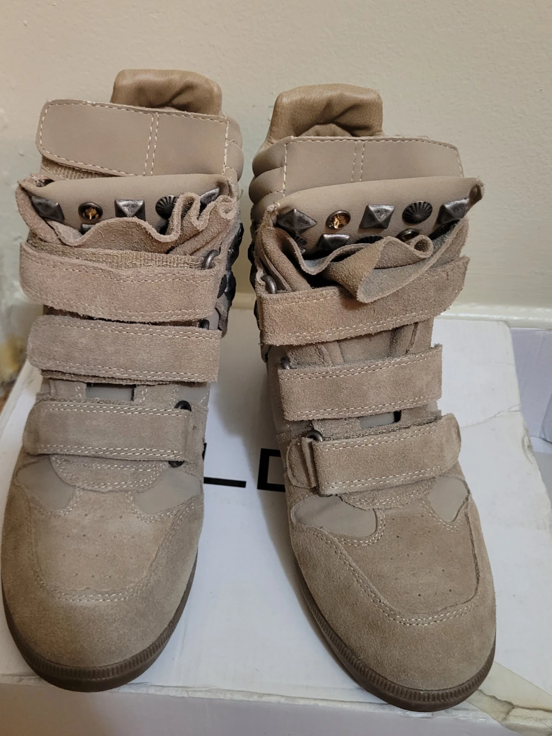 Women's Studded Wedge Sneakers