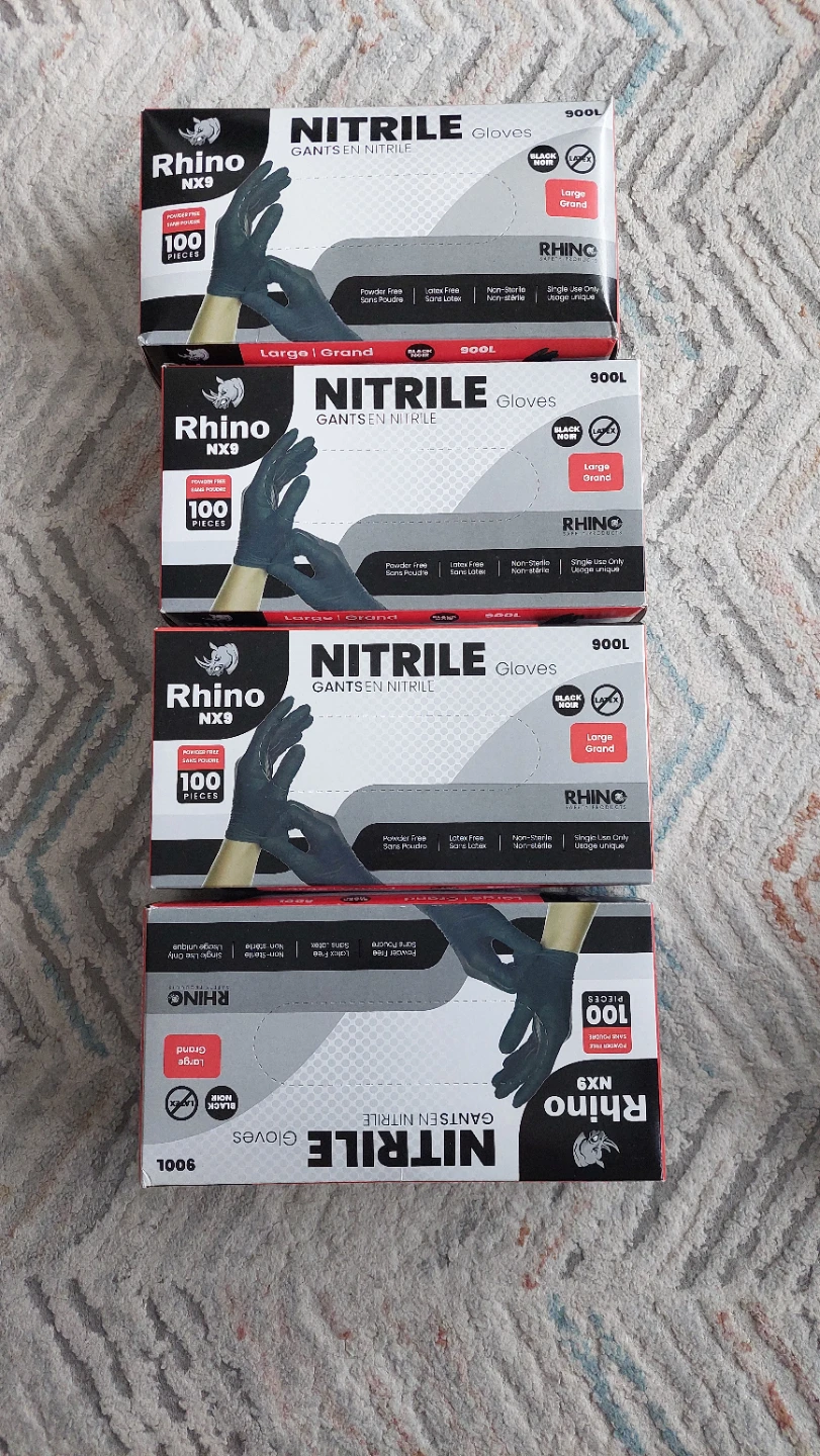 Rhino NX9 Nitrile Gloves - Large×4