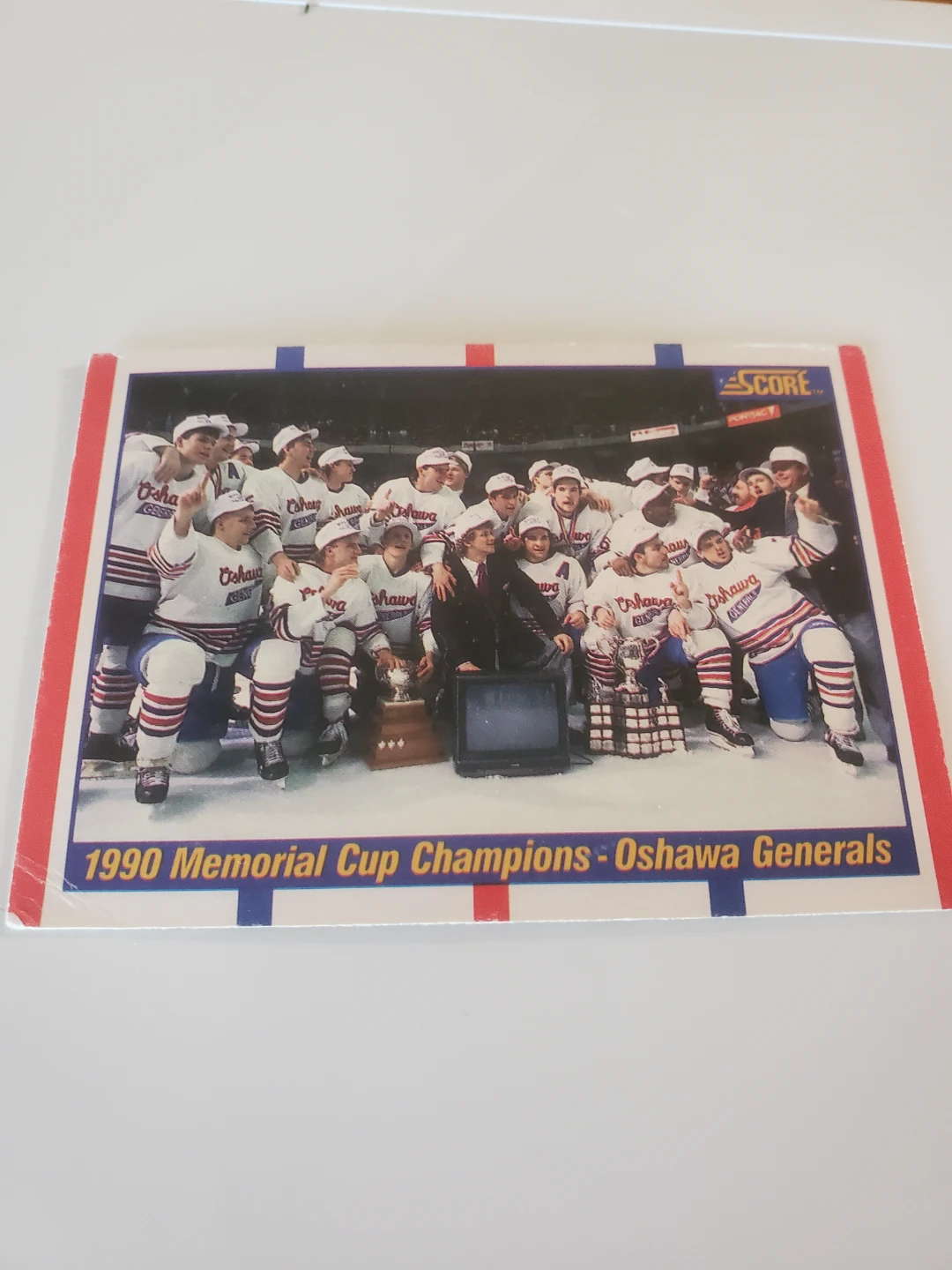 1990 Memorial Cup Oshawa Generals Score Hockey Card #330