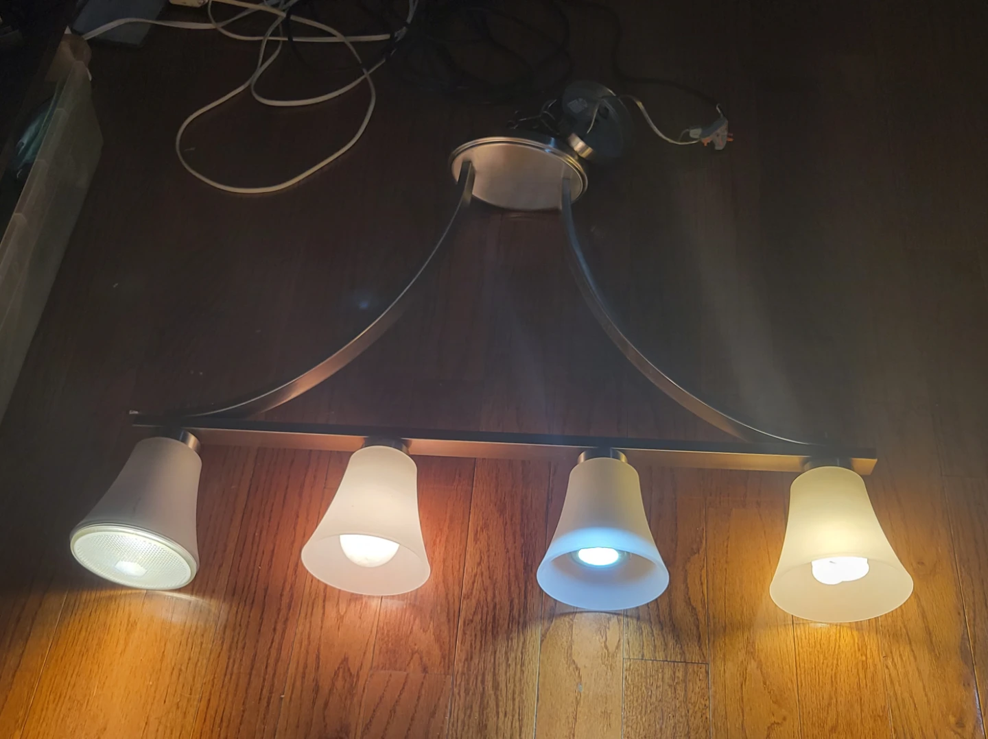 4-Light Brushed Nickel Pendant Light Fixture - photo 5