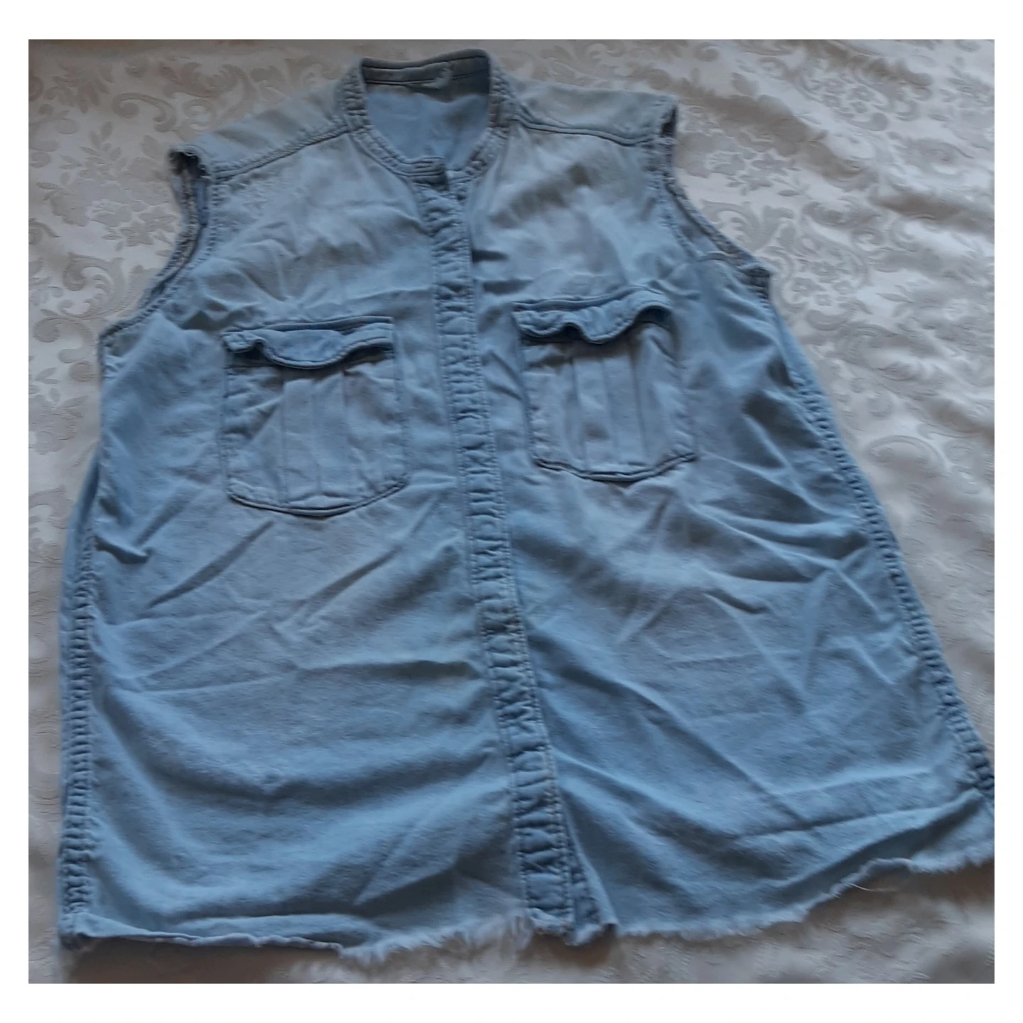 Bundle of 3 Striped Dress, Denim Shirt, Plaid Button-Up - photo 3